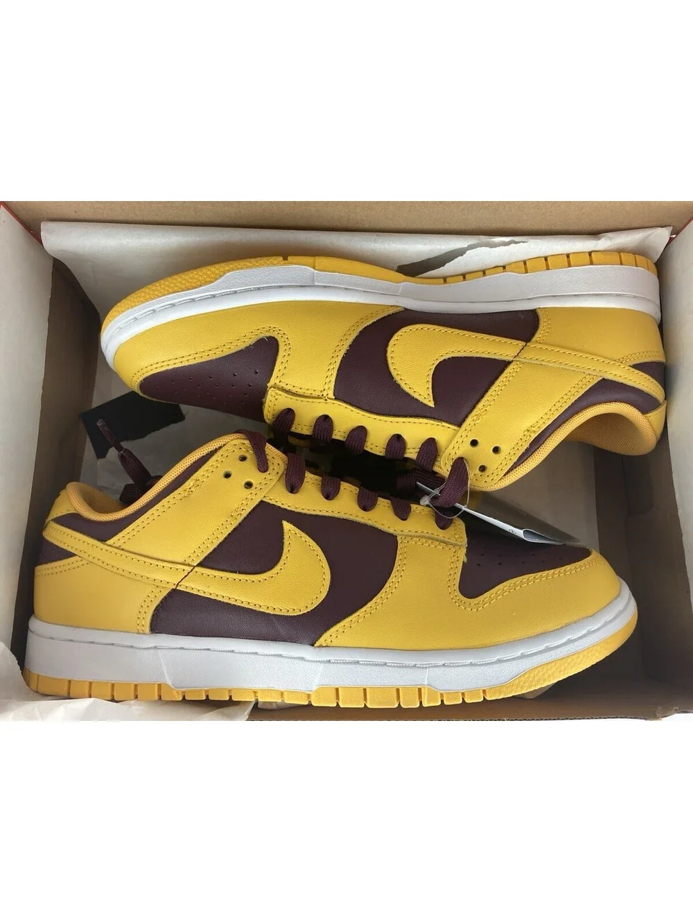 NEW Men’s Size 9.5 Nike Dunk Low Arizona State Sundevils Maroon Gold DD1391-702
